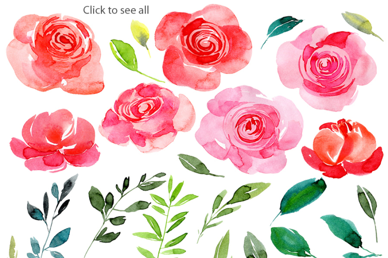 red-and-pink-watercolor-roses-png