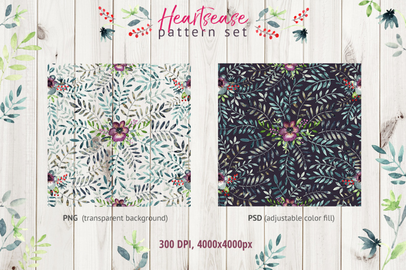 heartsease-pattern-set