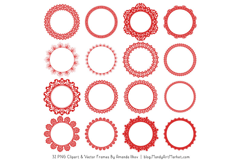 mixed-lace-round-frames-in-red