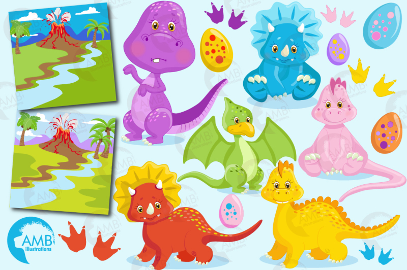 baby-dinosaurs-clipart-graphics-illustrations-amb-1203