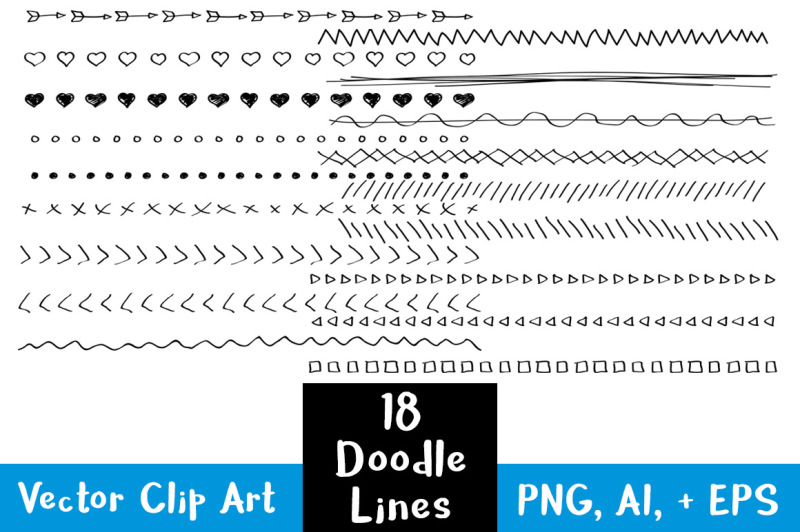 18-doodle-lines-clipart-set-2-wedding-clipart-page-divider-border-clipart-line-dividers