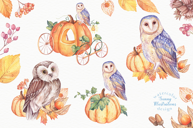 happy-halloween-watercolor-set