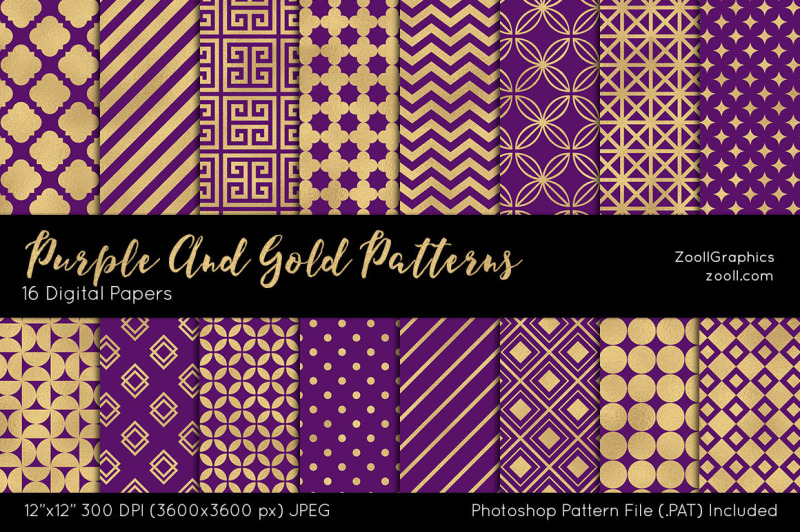 purple-and-gold-digital-papers