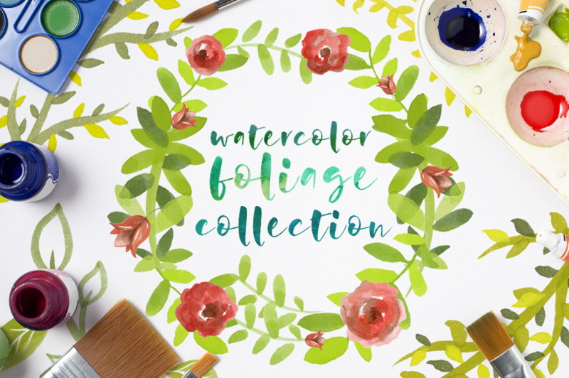 watercolor-foliage-collection