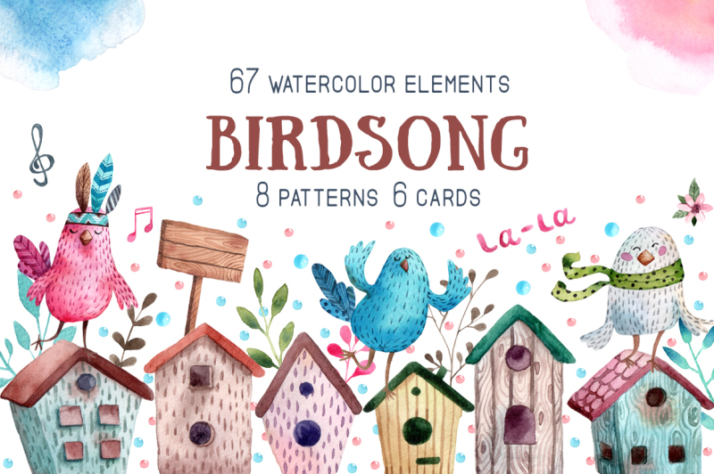 birdsong-watercolor-clip-art-set