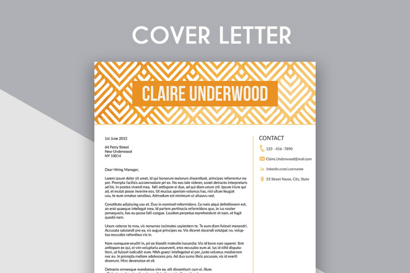 resume-template-claire-underwood-gold-version