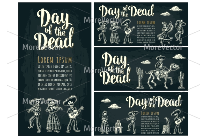 horizontal-and-vectical-poster-for-day-of-the-dead