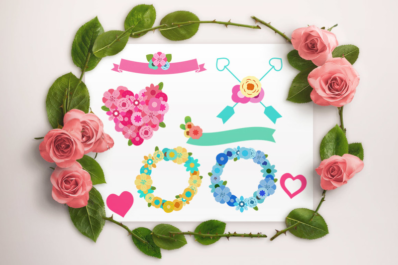 18-floral-arrangements-floral-wedding-clipart-wedding-banner-clipart-wedding-wreath-clipart-flower-heart-floral-wreath-clipart