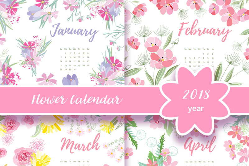 flower-calendar-2018-year