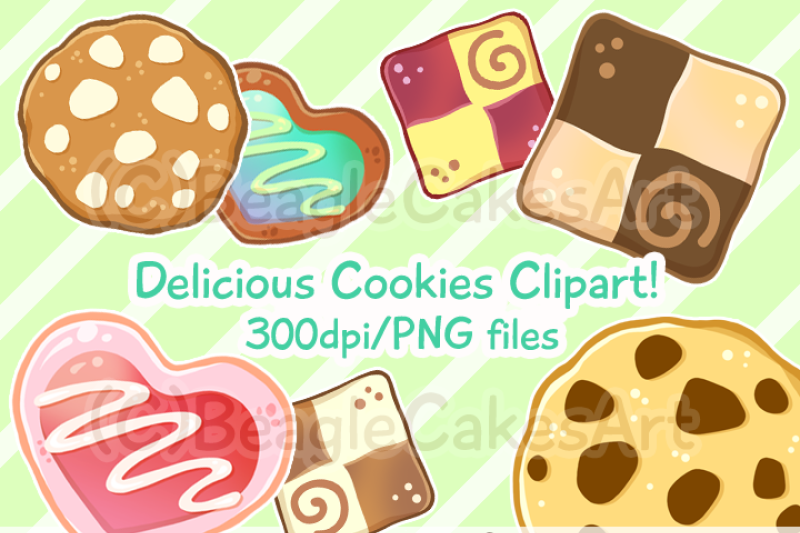 cookie-clipart-food-clipart-instant-download-hearts-clipart-sweets-clipart-digital-download-cute-printables-planner-stickers