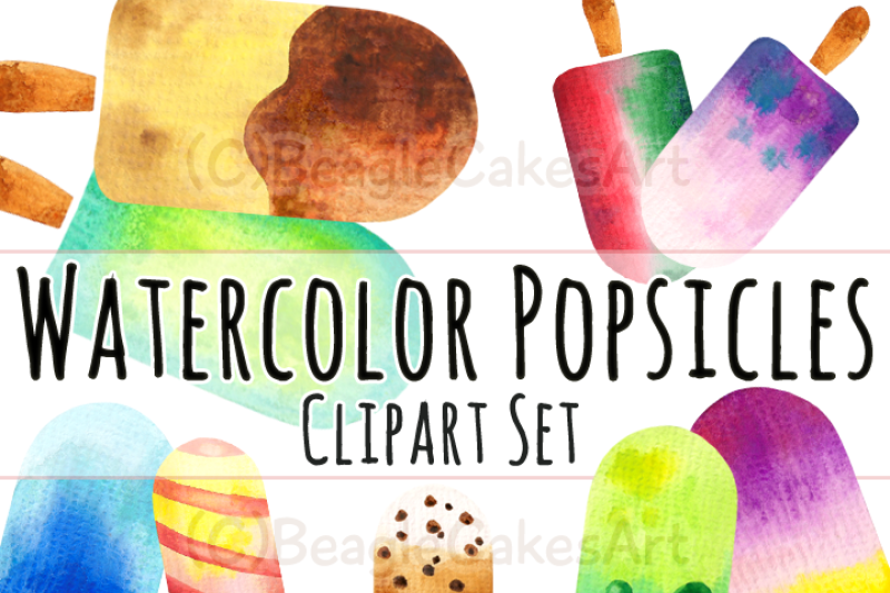 popsicles-clipart-ice-cream-clipart-summer-clipart-food-clipart-photoshop-overlay-handpainted-clipart-watercolor-clipart-graphics