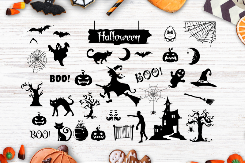 Halloween bundle 40 SVG file Cutting File Clipart in Svg, Eps, Dxf, Png