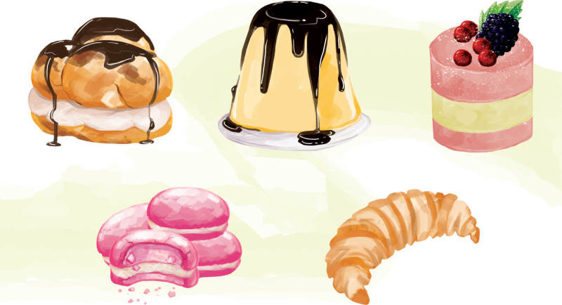watercolor-desserts