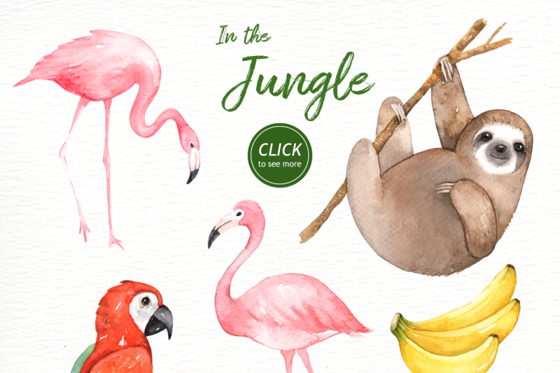 in-the-jungle-watercolor-clipart