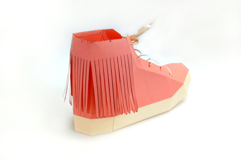 diy-fringes-shoe-3d-papercraft