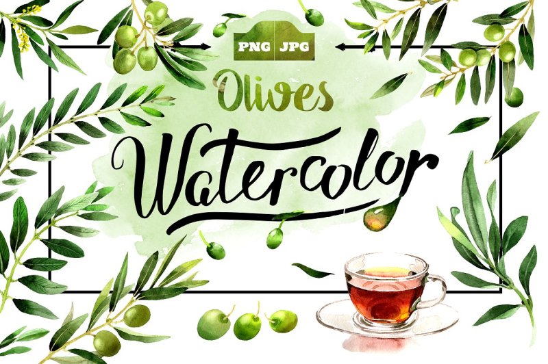 olives-watercolor-png-clipart