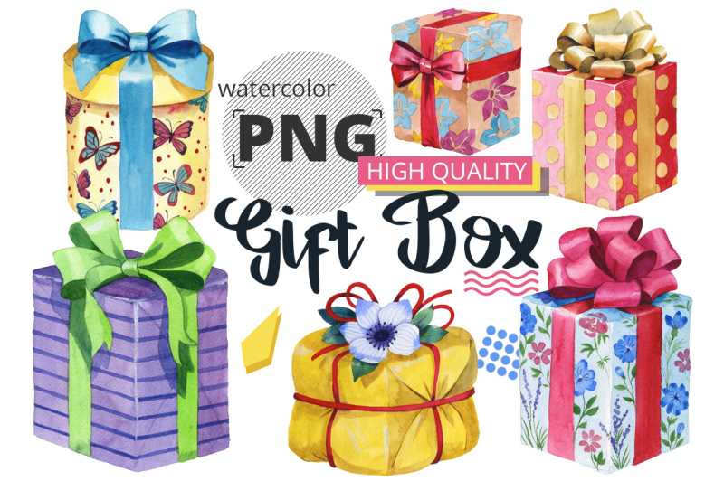 gift-boxes-watercolor-png-set