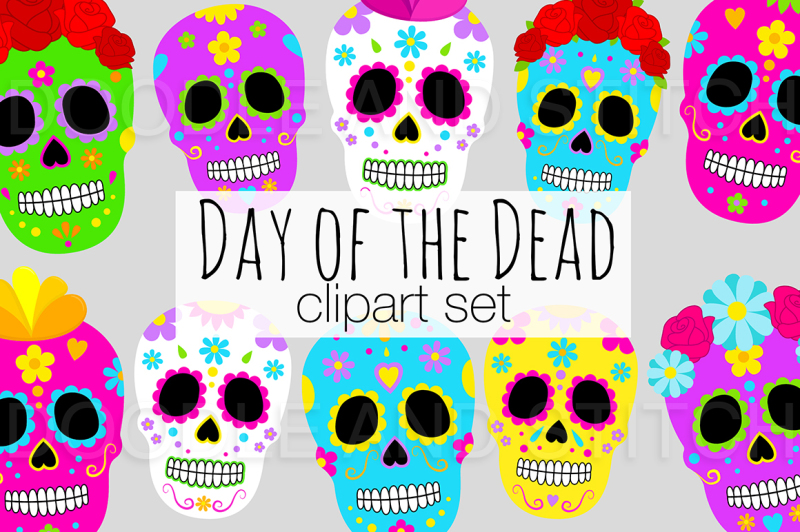 day-of-the-dead-sugar-skulls-clipart