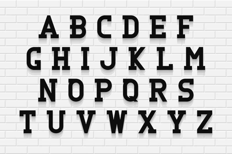 Download Bold vintage font. Vector english alphabet. By ExpressShop ...
