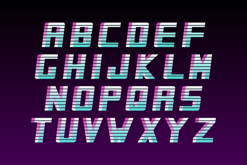 futuristic-english-alphabet-80-90s