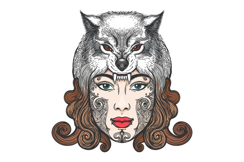 girl-with-a-mask-of-a-wolf