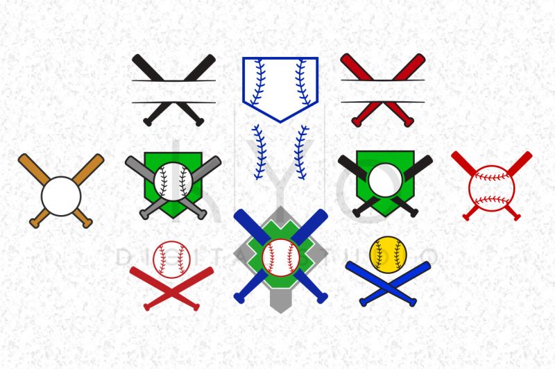 Download Baseball Bat Monogram frame SVG files, Baseball SVG files ...