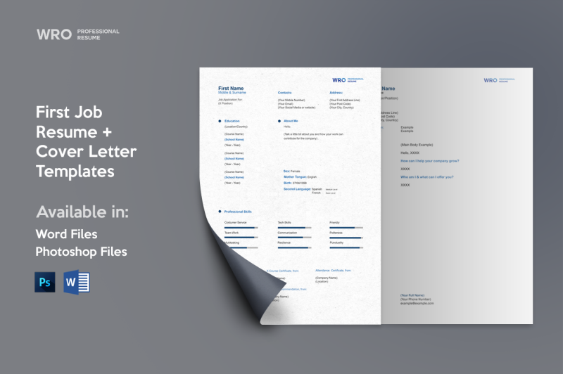 first-job-resume-and-cover-letter-template