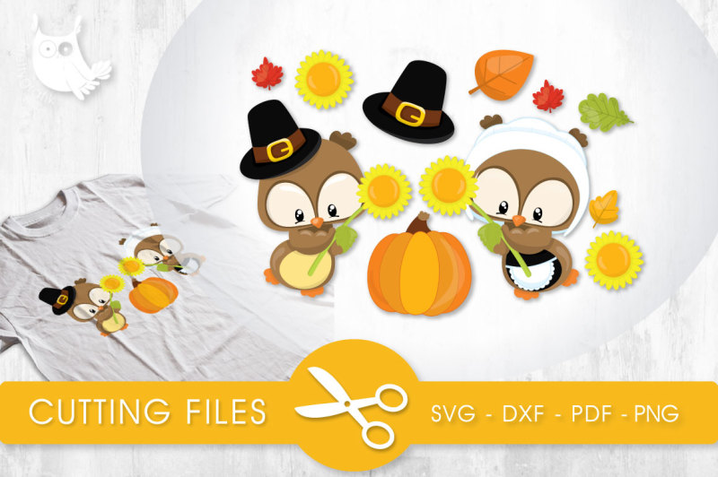fall-sunflower-pilgrim-owls-svg-png-eps-dxf-cut-file