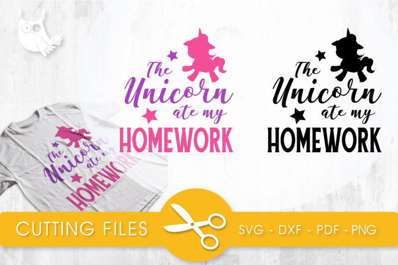 unicorn-ate-my-homework-svg-png-eps-dxf-cut-file