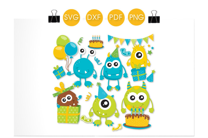 party-monsters-svg-png-eps-dxf-cut-file