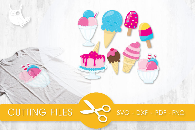 Yummy Ice Cream SVG, PNG, EPS, DXF, cut file Download