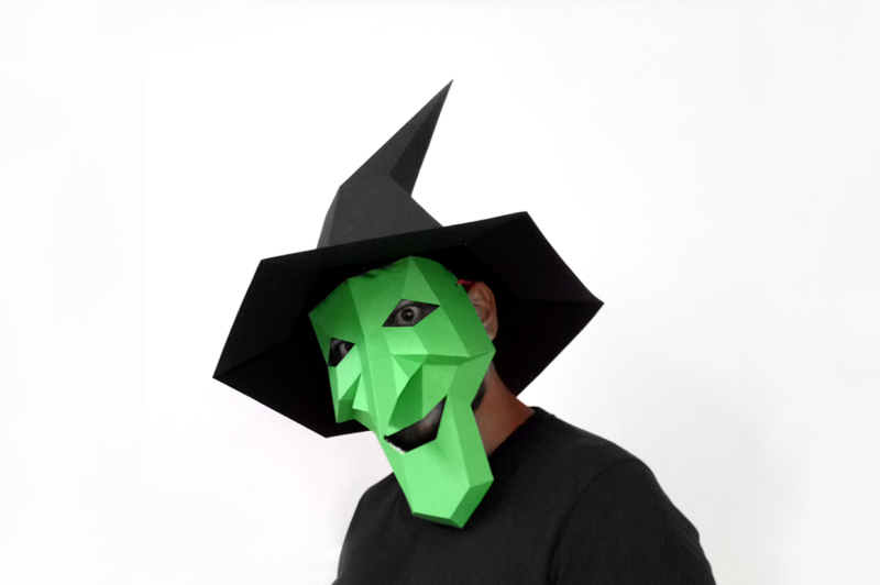 diy-halloween-witch-mask-3d-papercraft