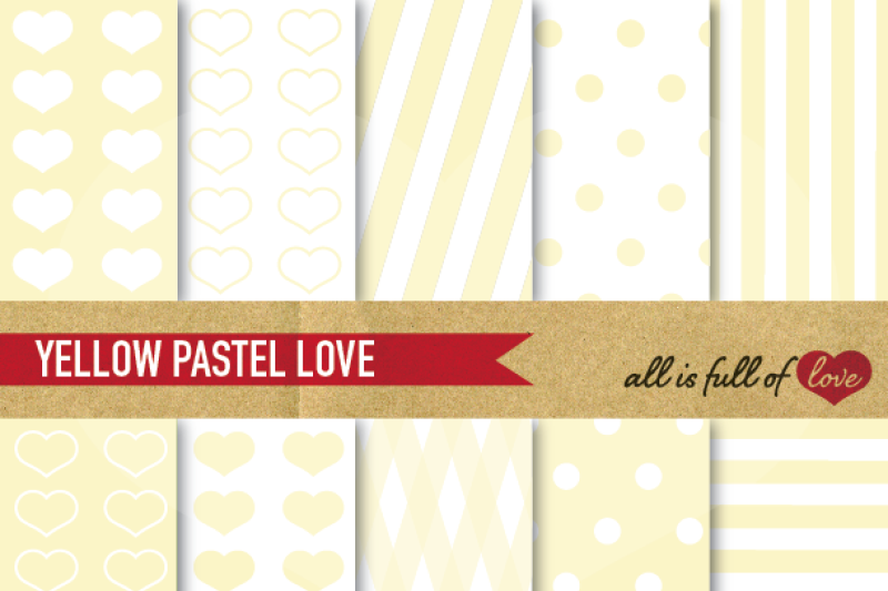 love-backgrounds-in-pale-yellow-digital-paper-pack
