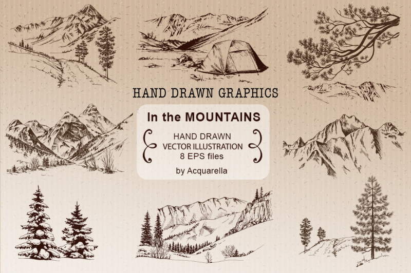 the-mountains-hand-drawn-illustrations-set-2
