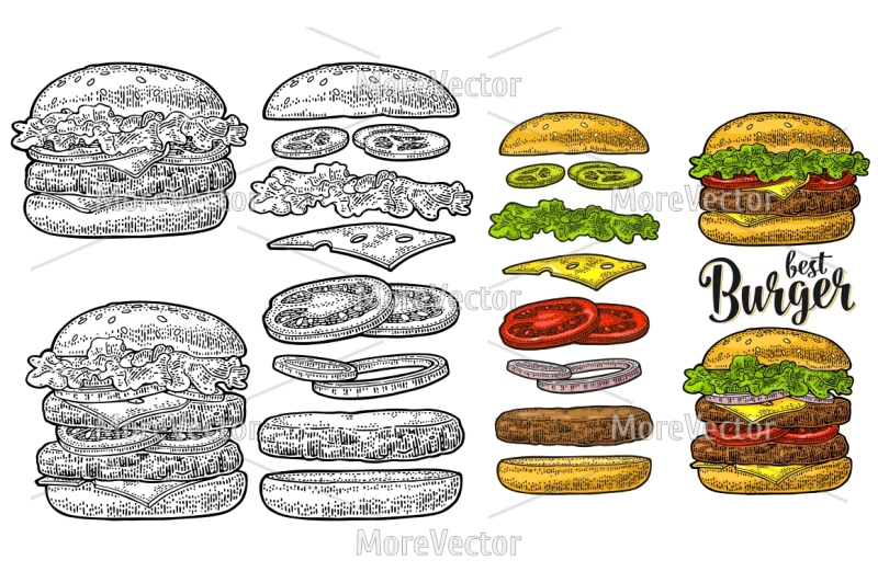 double-and-classic-burger-with-flying-ingredients-include-bun-tomato-salad-cheese-onion-cucumber-best-burger-lettering