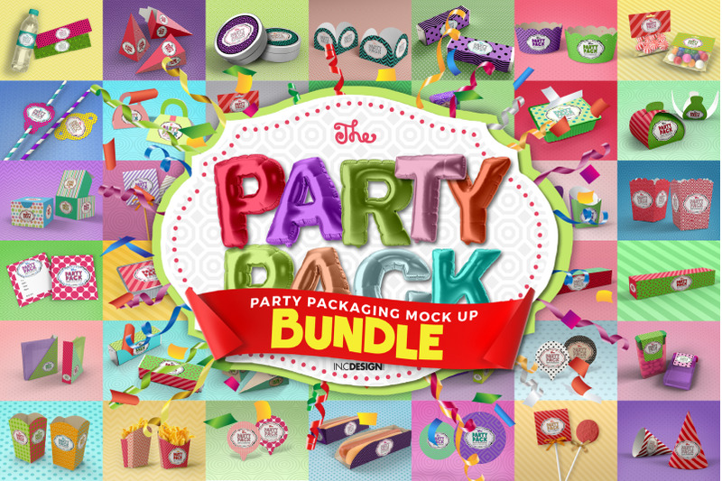 Download Free The Party Pack Bundle Psd Mockups Download Free Mockup Design PSD Mockup Templates