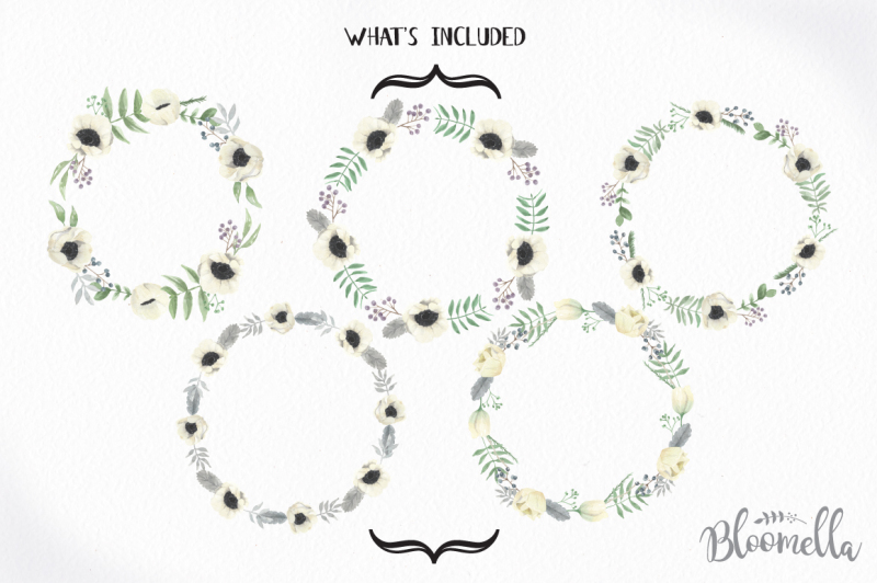 5-winter-wreaths-watercolour-christmas-clipart-png-garlands-berry-leaves-floral