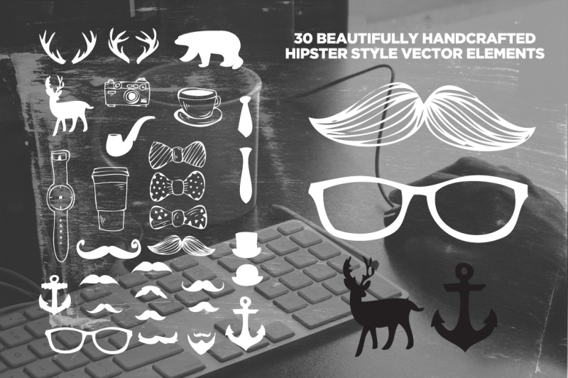30-handsketched-hipster-vectors