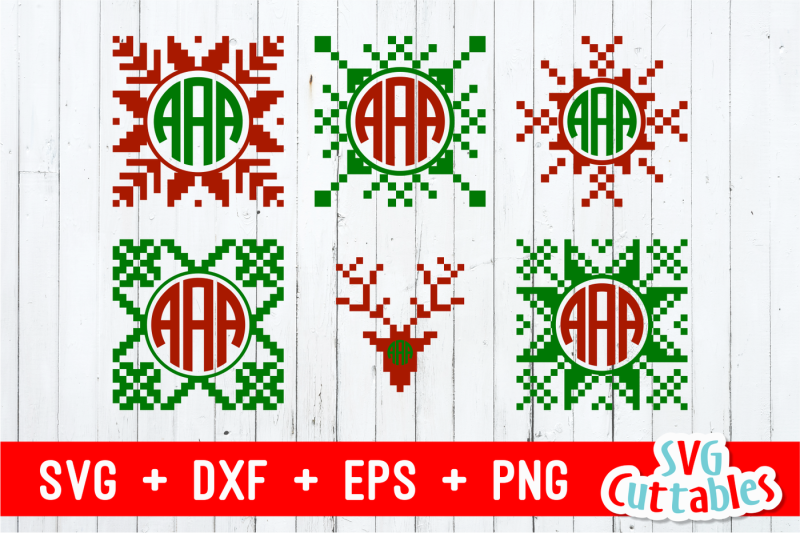 christmas-sweater-monogram-frames