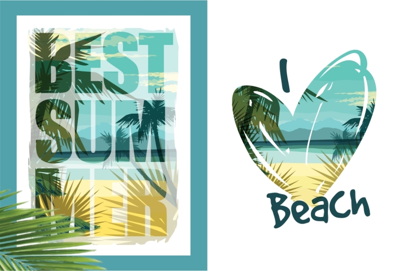 tropical-beach-vector-illustrations