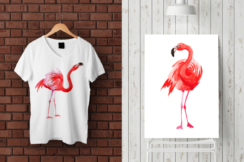 flamingo-fashion-watercolor-png-set