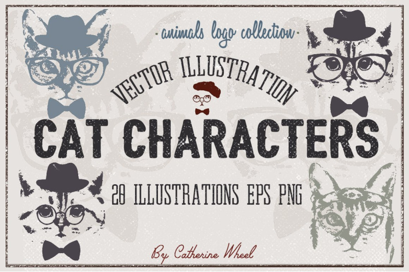 watercolor-cat-bundle-animal-illustration-cat-character-creator