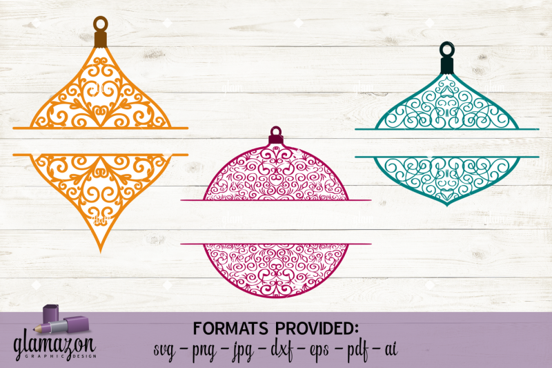 Download Monogram Christmas Ornaments - SVG DXF EPS PNG PDF JPG AI ...