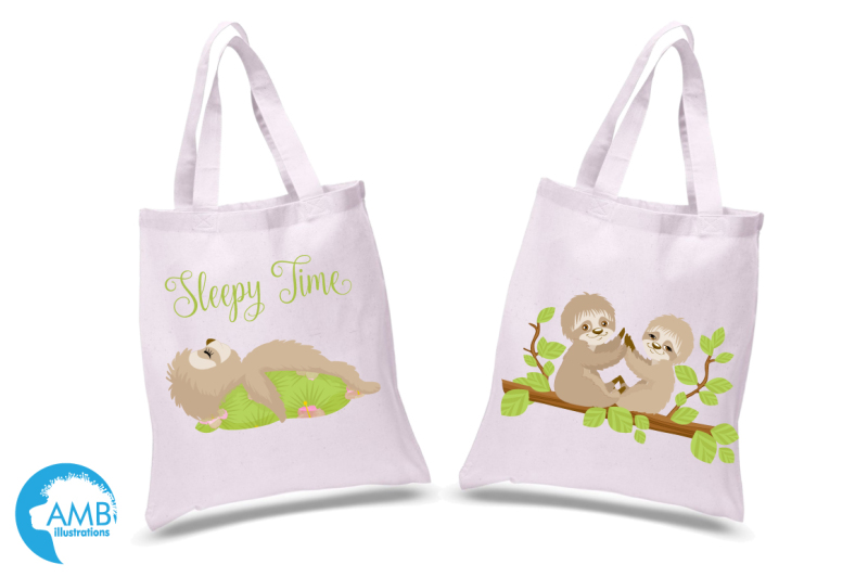 sleepy-sloth-clipart-graphics-illustration-amb-2200