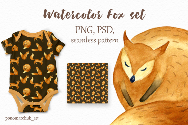 watercolor-fox-set