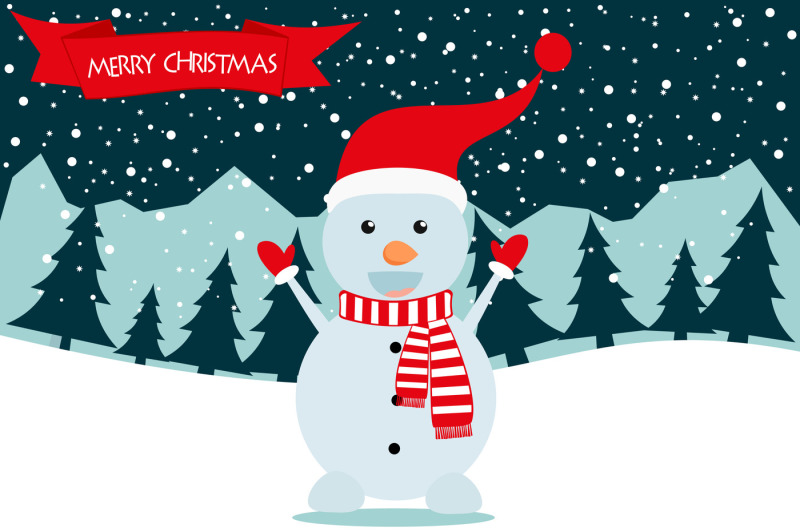 merry-christmas-snowman-decoration-card-design