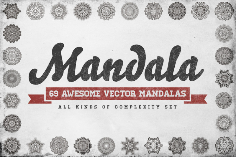 awesome-69-mandala-set-in-vector