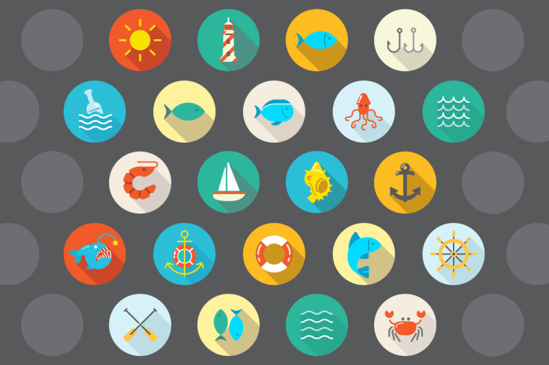 awesome-22-flat-vector-sea-icons