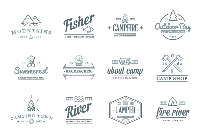 awesome-camping-icons-and-logo-set