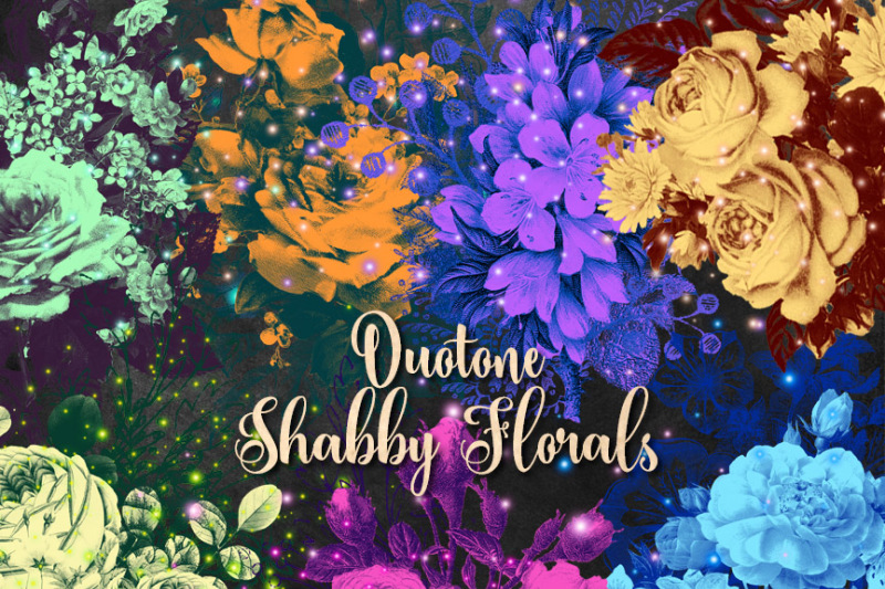 duotone-shabby-floral-clipart